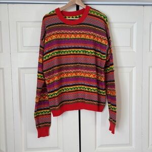 Marc by Marc Jacob’s Reverse Weave Colorful Salsa Sweater